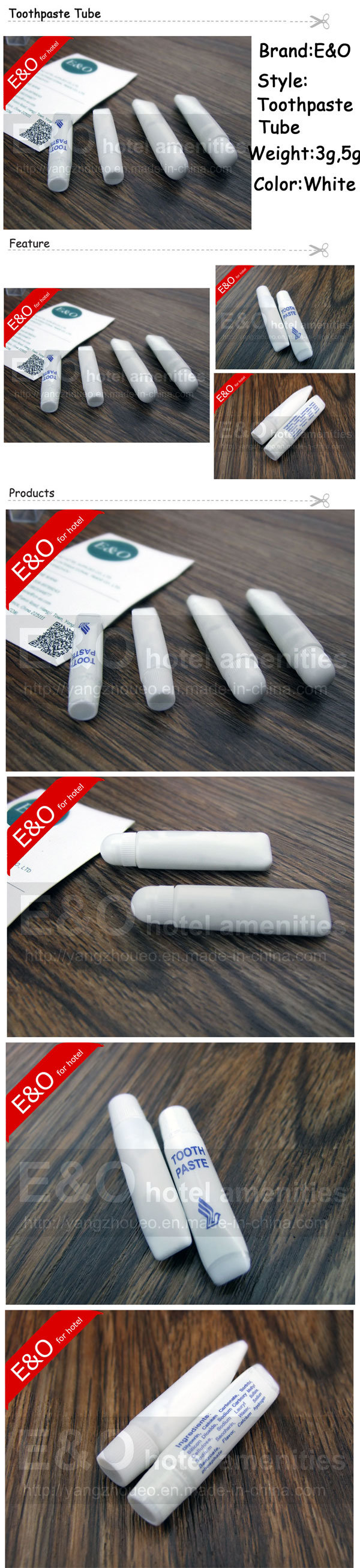 Hotel Plastic Toothpaste Tube