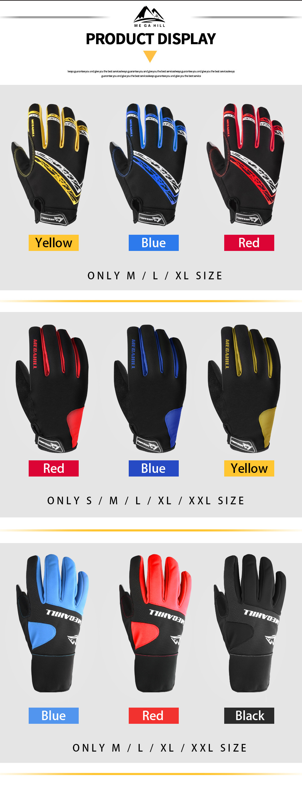 Anti-Wind Water Touch Screen High Quality Custom Cycling Gloves