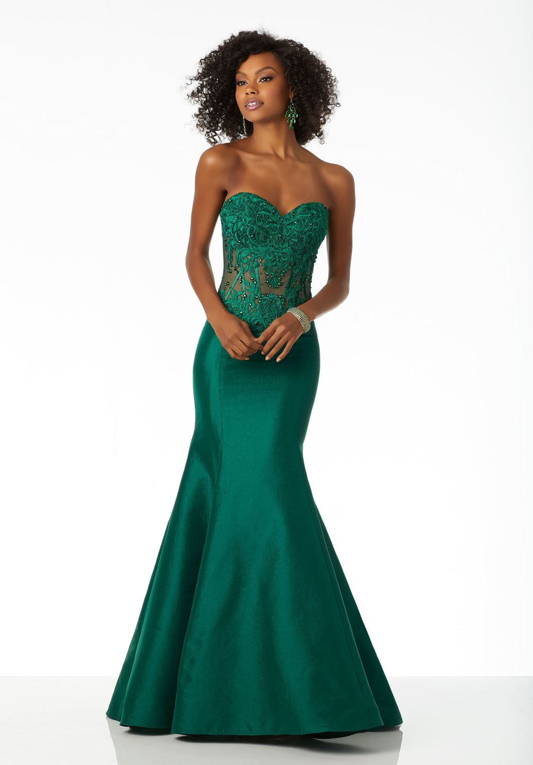 Amelie Rocky 2018 Mermaid Lace Green Prom Dress