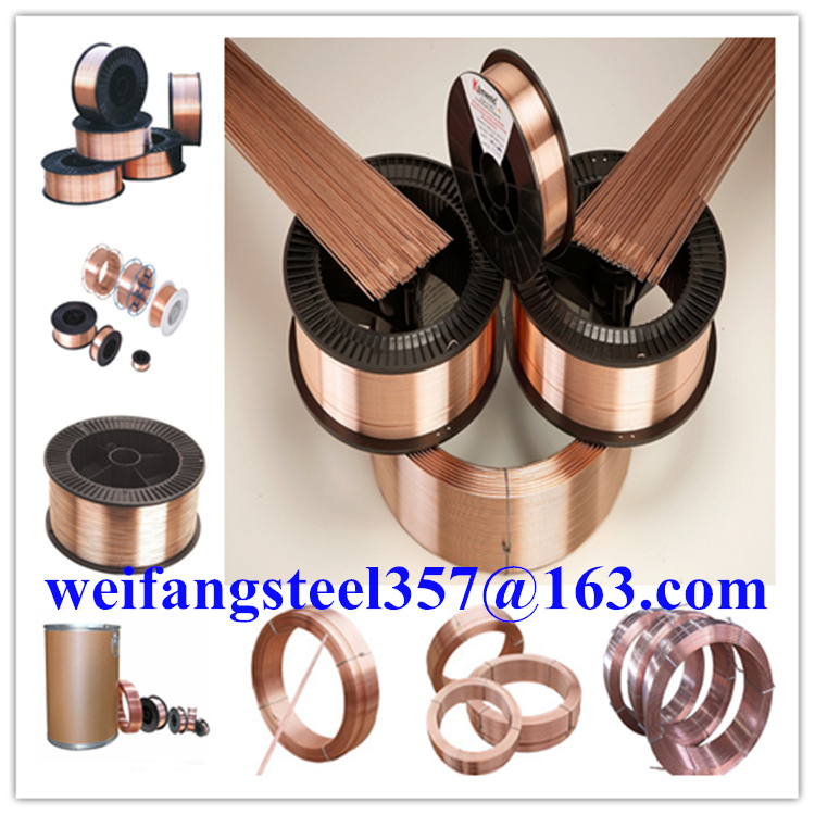 Welding Product 1.0mm 15kg/Spool Sg2 Er70s-6 Copper Solid Solder MIG Welding Wire with CO2 Gas Shielding