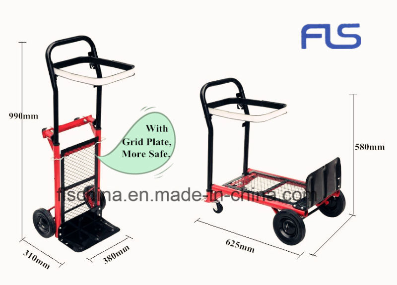 Multifunction Aluminum Hand Trolley/Truck with Four Wheels