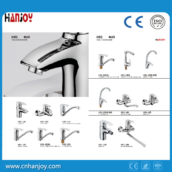 Hot Sale Deck Mounted Single Handle Brass Basin Tap (H01-101)