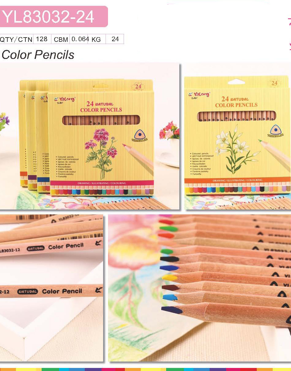 24 Color Pencils for Students