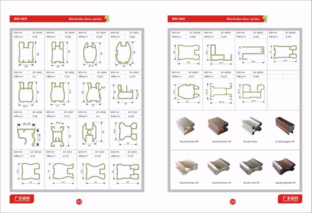 Aluminum and Wood Profile Extrusion Aluminum Profiles for Windows and Doors