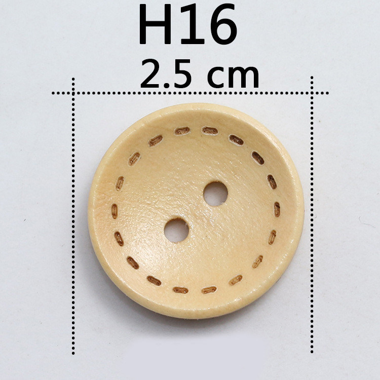18mm Fashion Mixed Loading Colored Drawing Flag Wooden Buttons Fashionable Dress Wind Coat Jacket Cartoon Painting Button