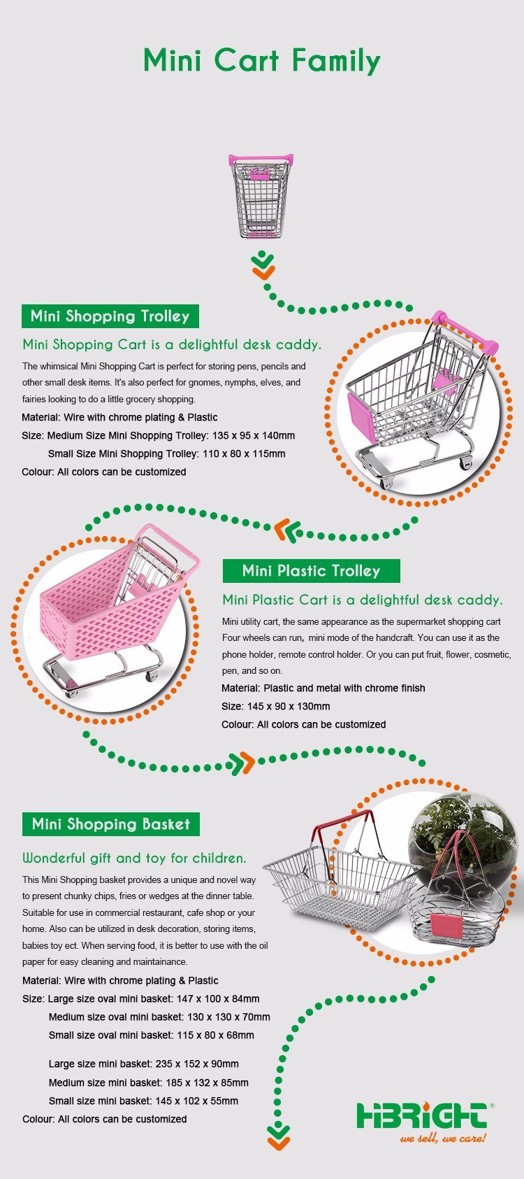 Gold Mini Promotion Gift Shopping Trolley Cart