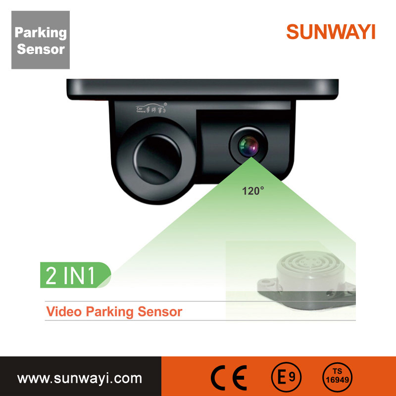Integrated Car Camera 120 View Angle Video Parking Sensors with One Sensor Car Parking System