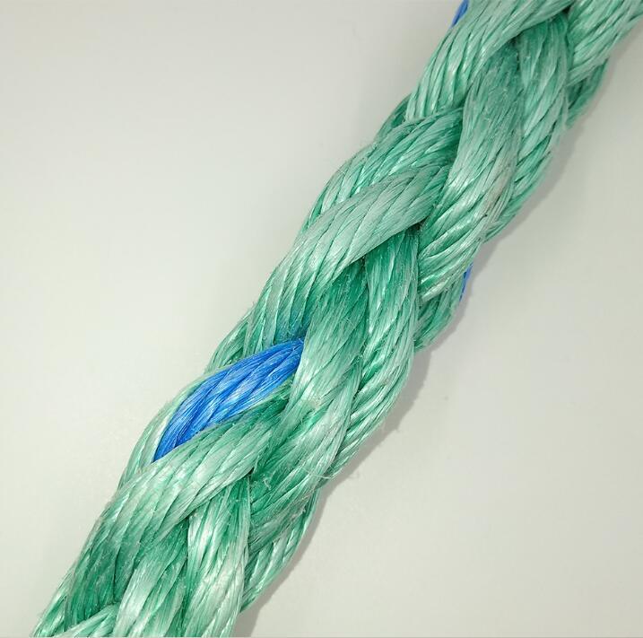 8 Strand Braided Green Polypropylene Mooring Haswer Rope