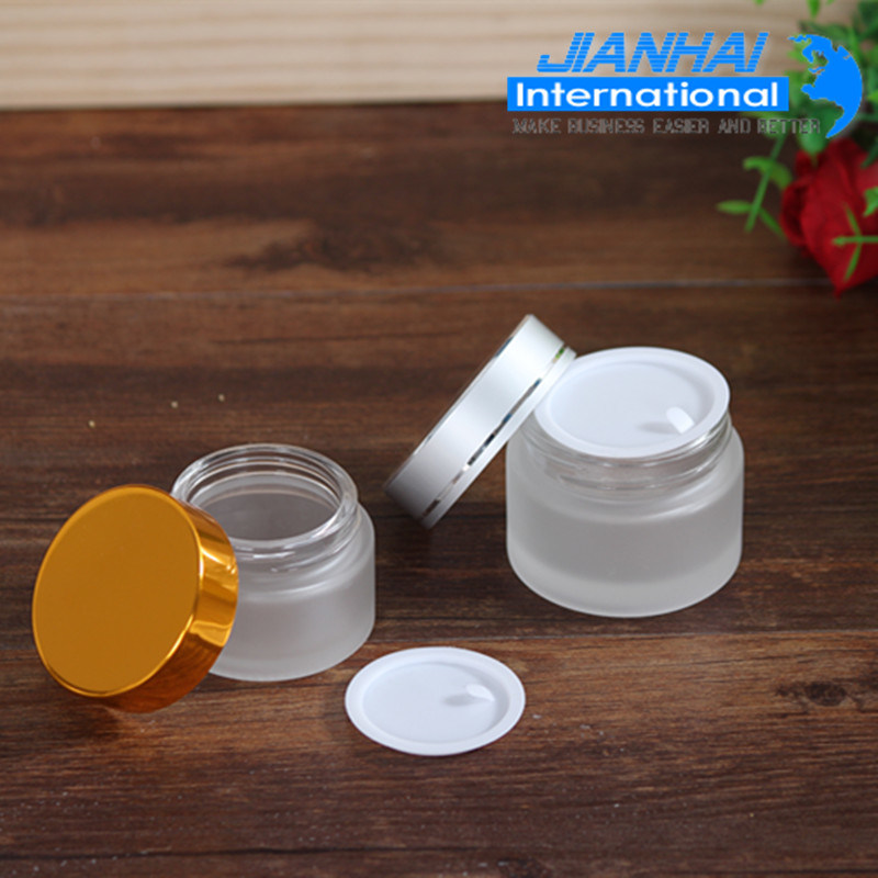 Wholesale Cream Glass Jars Cosmetic Lotion Bottle