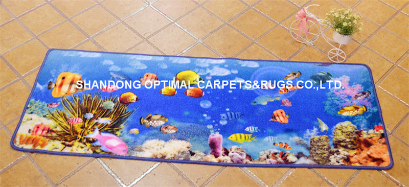 Entrance Nylon and Polyester Loop Pile Tufted Printed Door Mat