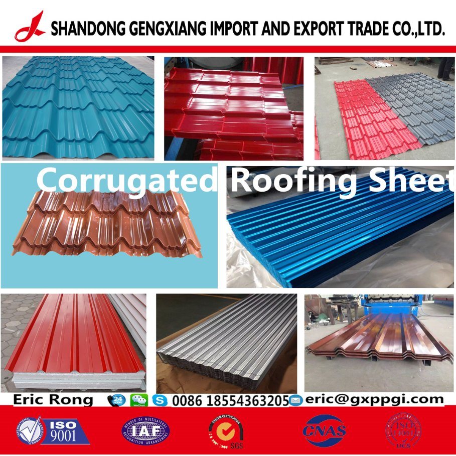 SGCC Painted Galvanized Steel Corrugated Sheet for Roofing
