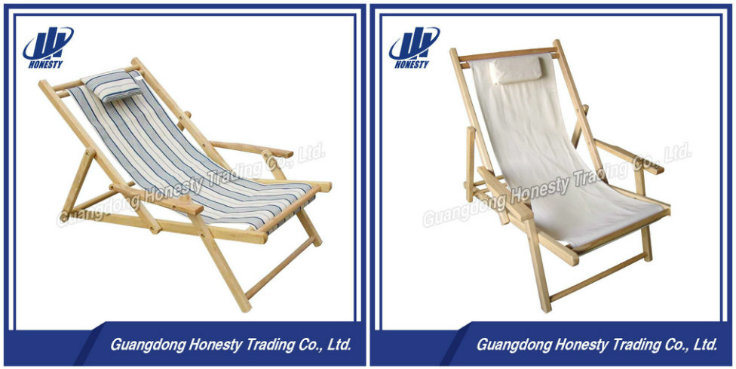L111 Folding Beach Deck Chair with Armrest