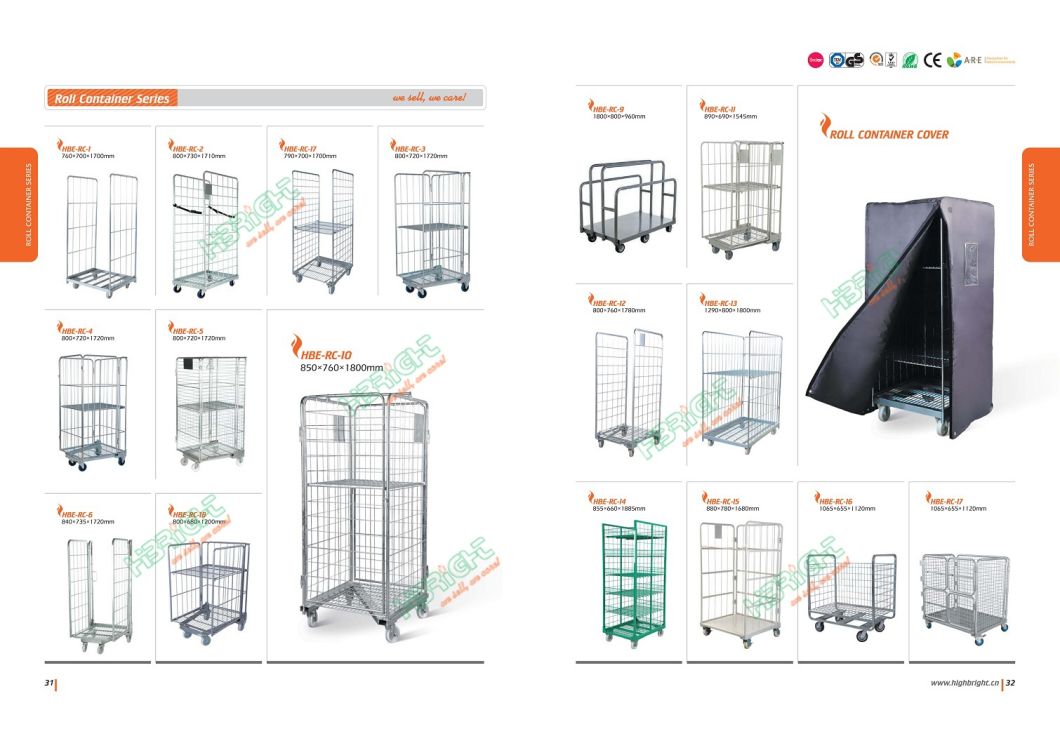 Warehouse Roll Container Laundry Trolley Laundry Cart