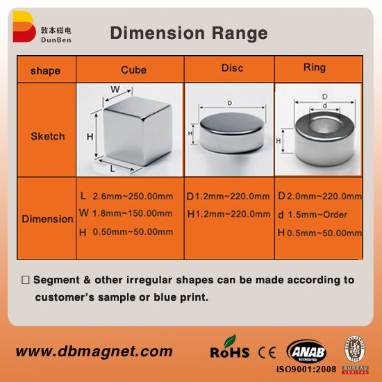 Permanent Multipole Neodymium Magnet for Servo Motor