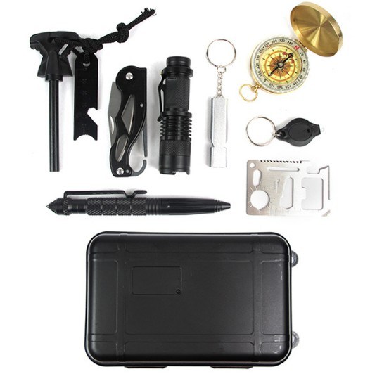 13 in 1 Portable Sos Emergency Survival Kit Multi Professional Outdoor Tool Set