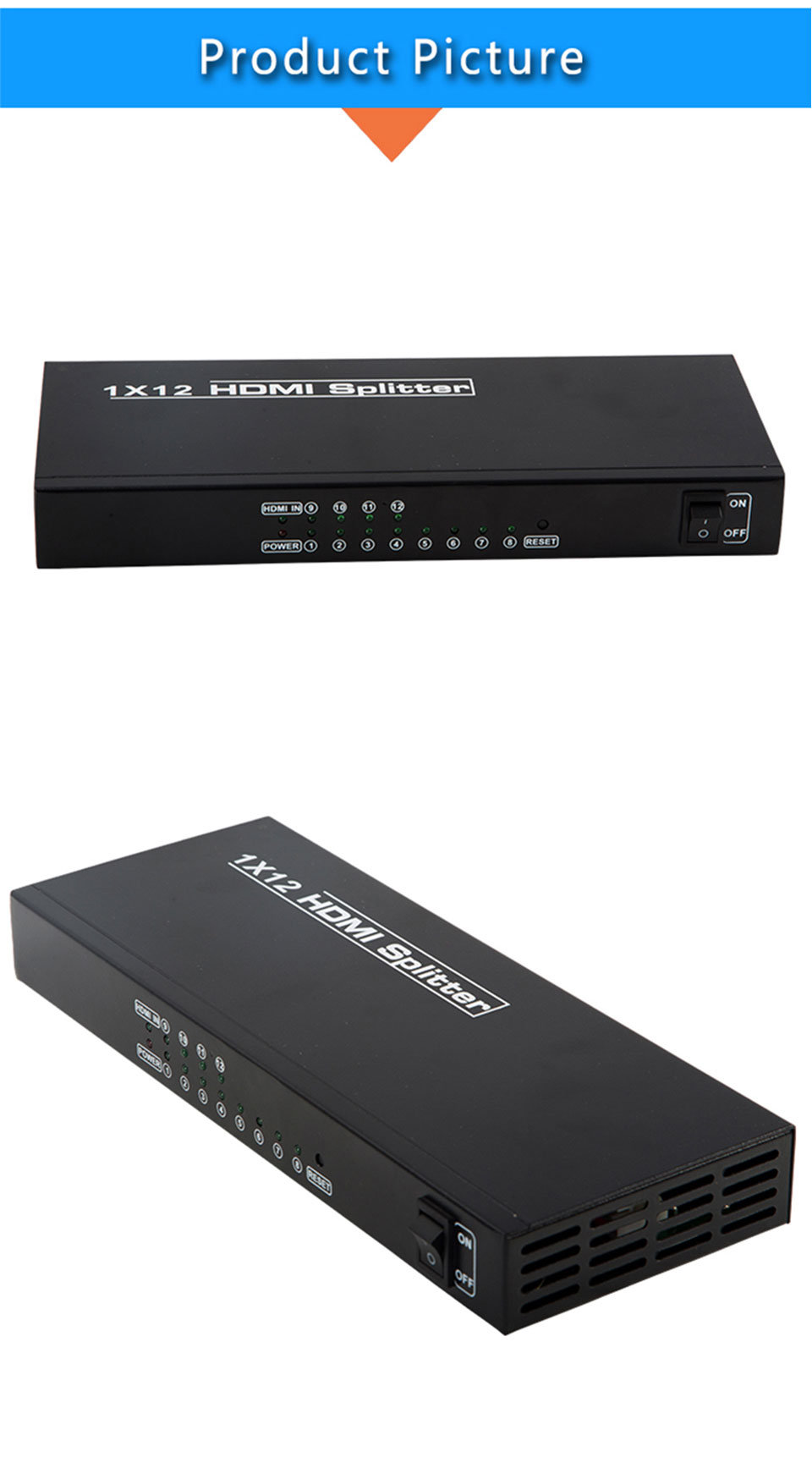 Hot Selling 3D 1080P 1X12 HDMI Splitter