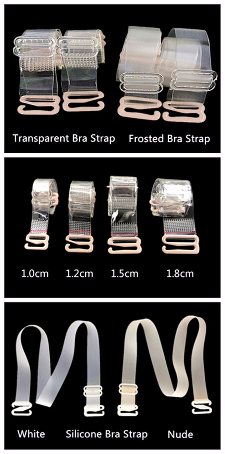 Amazon Transparent Soft Non-Slip Design Reusable Invisible Bra Strap