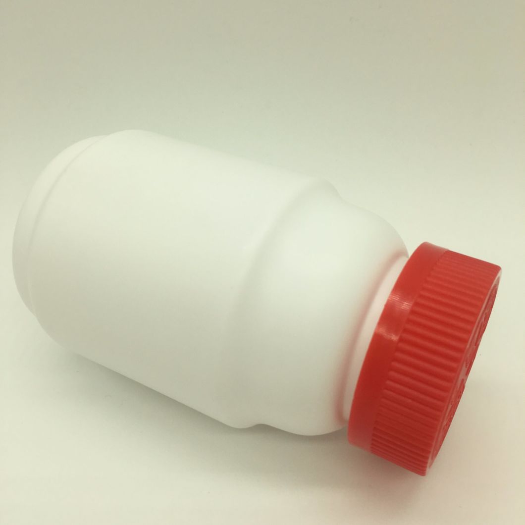 Irregular Shape Novel Design Capsule Plastic Bottle 250ml with Red Any Color Tamperproof Cap Child Safe Cap