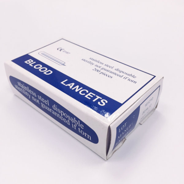 Disposable Medical Stainless Steel Blood Lancet Piece Type