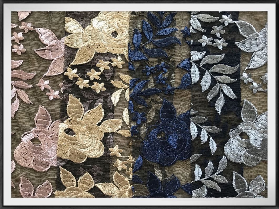 Flower Embroidered Lace Mesh Embroidery Lace Tulle Embroidery Lace Fabric