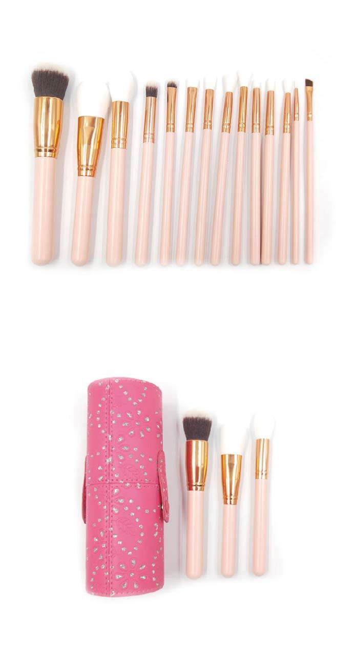 14PCS Pink Beauty Professional Makeup Tool Brush Set