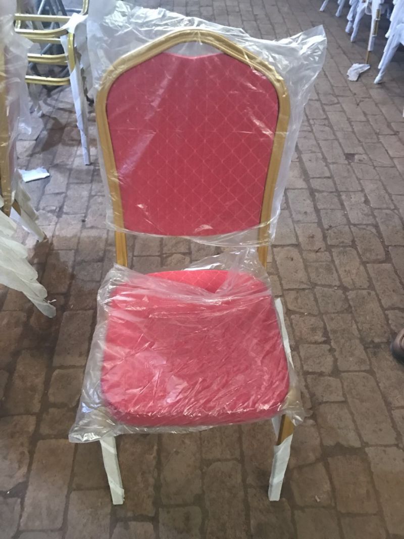 Hotel Furiture Chair Wedding Red Aluminium Church Banquet Chair