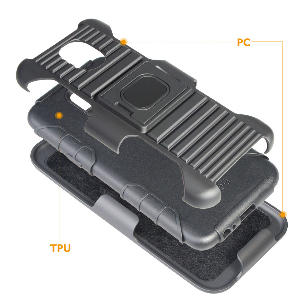 J3 2018 Combo Holster Mobile/ Cell Phone Case with Ring Kickstand Work for Car Magnetic