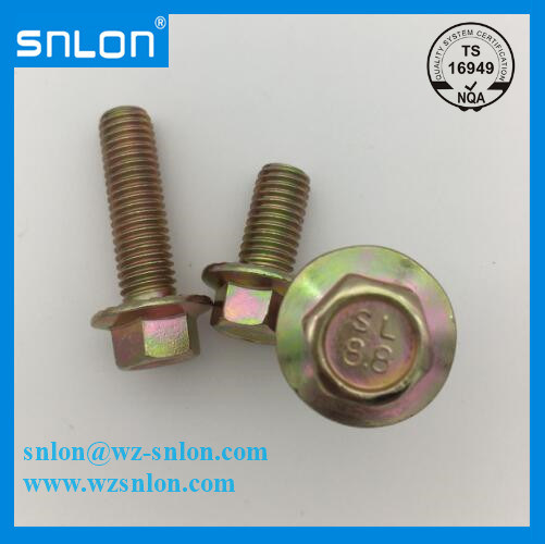 DIN6921 Serrated Full Thread Zinc Grade 8.8 Hex Flange Bolt