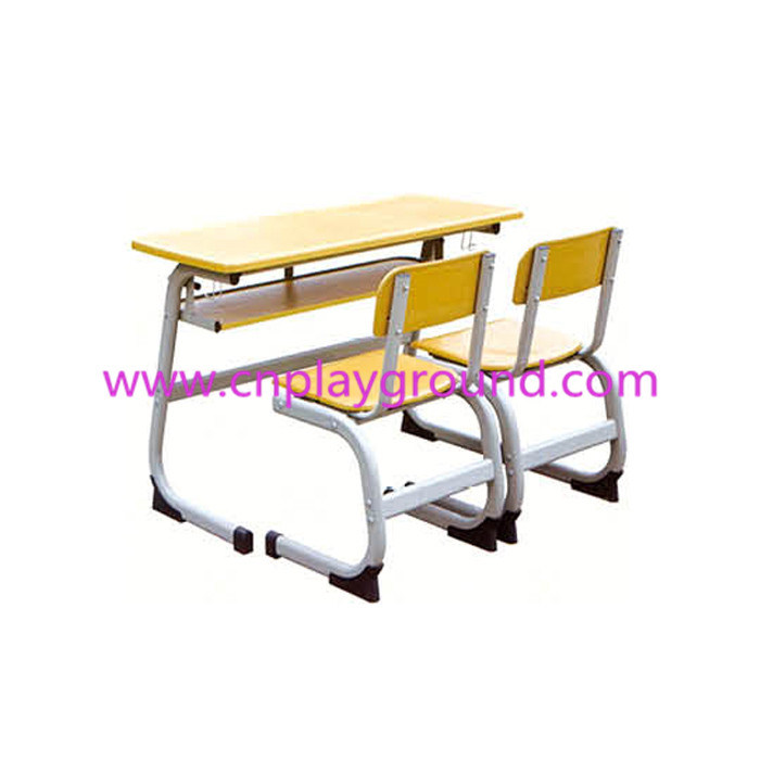 Primary School Furniture Double Class Table and Chair (HF-07804)