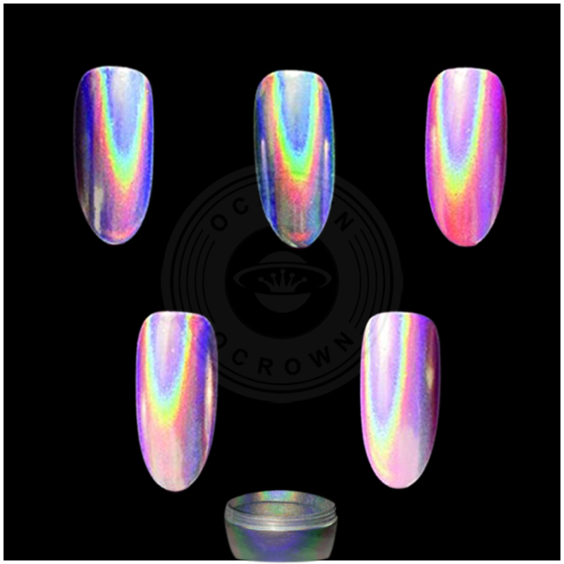 Ocrown Mirror Chrome Powder Laser Rainbow Holographic Pigment