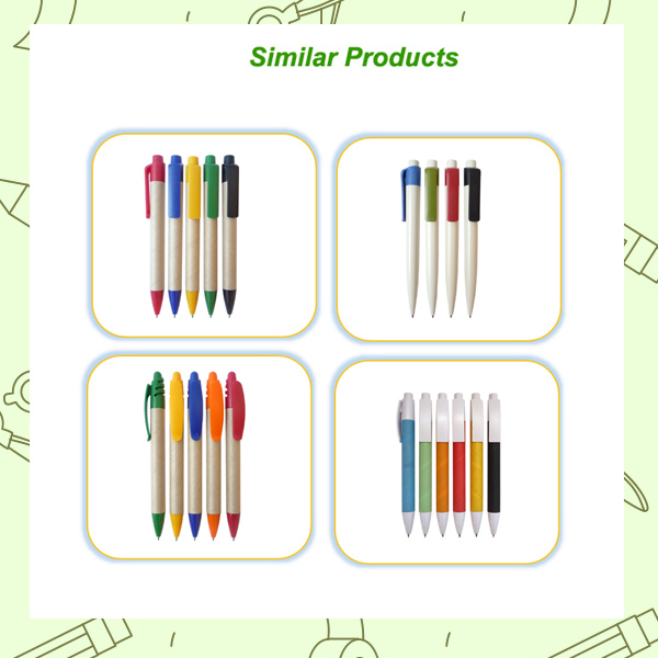 Environmental Friendly Logo Imprinted Recycled Paper Ball Pens