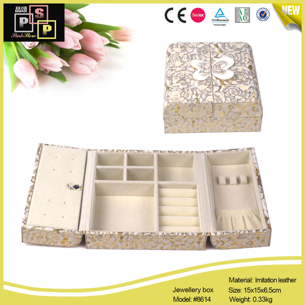 Multi Drawer Fashion Style Leather Jewelry Packaging Display Box (8614)