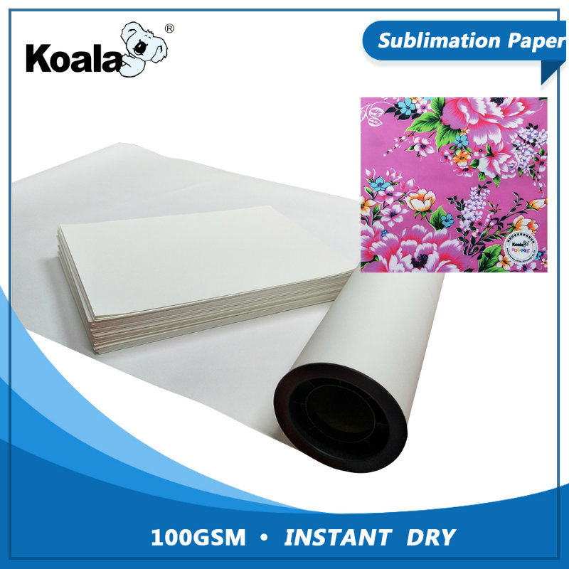 Factory Wholesale 100g Fast Dry Sublimation Transfer Paper Roll