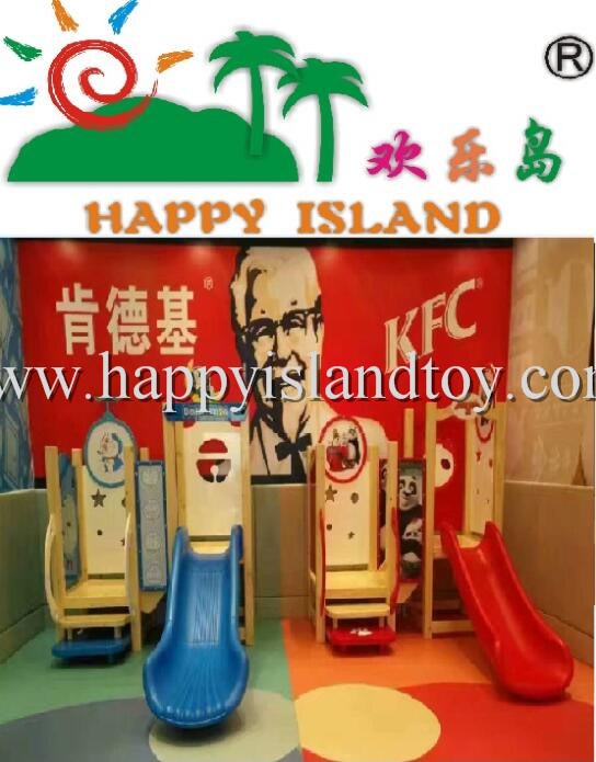 Ocean Theme Kids Plastic Slide Outdoor Playground Equipment