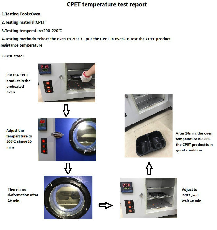 Cpet Ovenable Airline Food Container