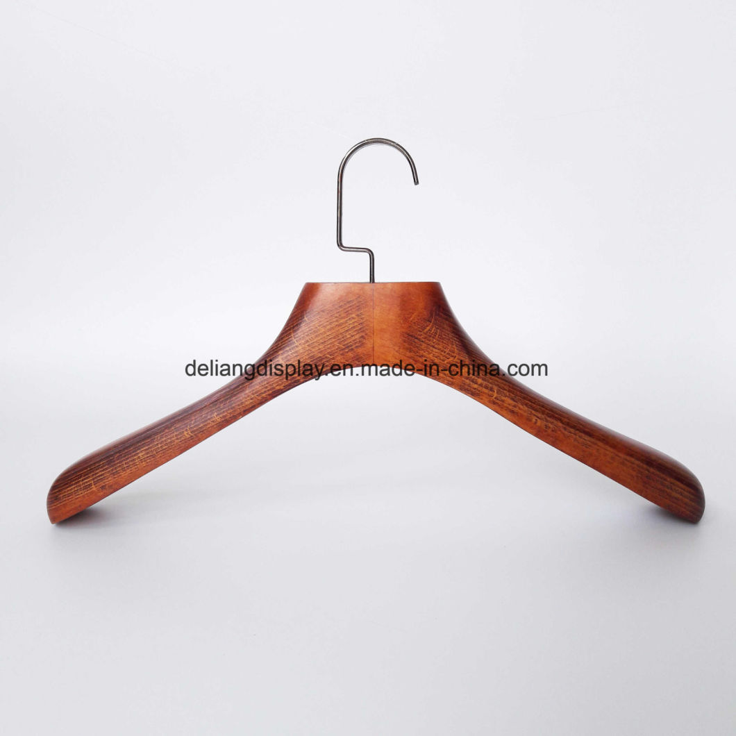 Big Shoulder Head Suit Wood Hanger for Man