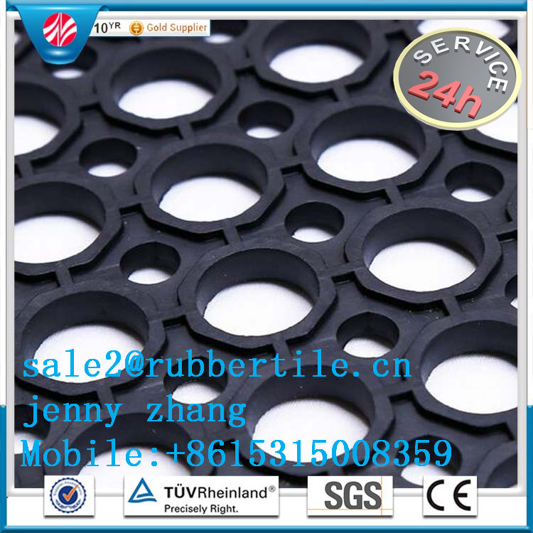 Anti-Fatigue Interlocking Hotel Rubber Floor, Rubber Kitchen Hole Mats