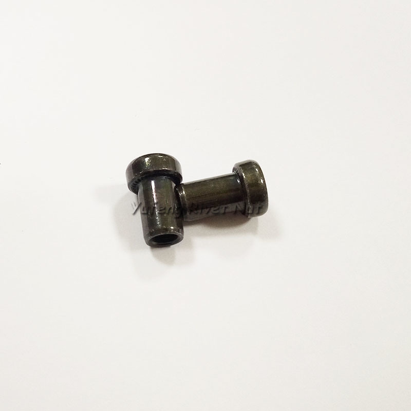 Black Zinc Large Flat Head Rivet Nut