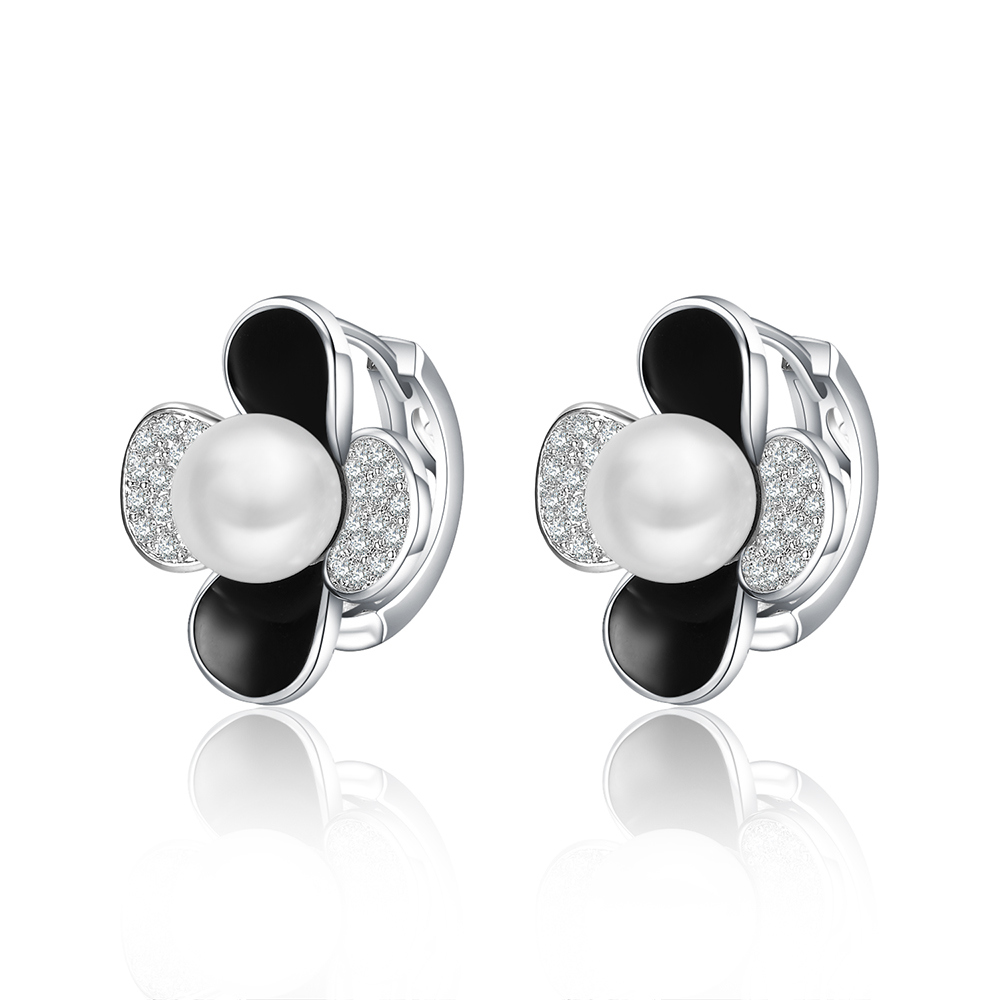 Popular Jewelry Fashion Women Gold Stud Pearl Earring