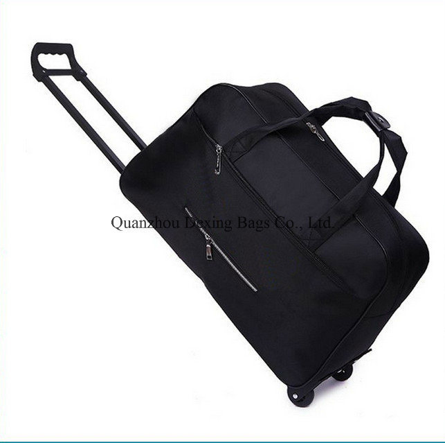 New Fashion High Quality Polyester Trolley Travel Bag on Wheels