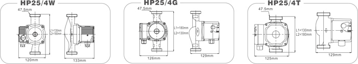 HP25/4G (W) (T) High Efficiency Circulating Pump