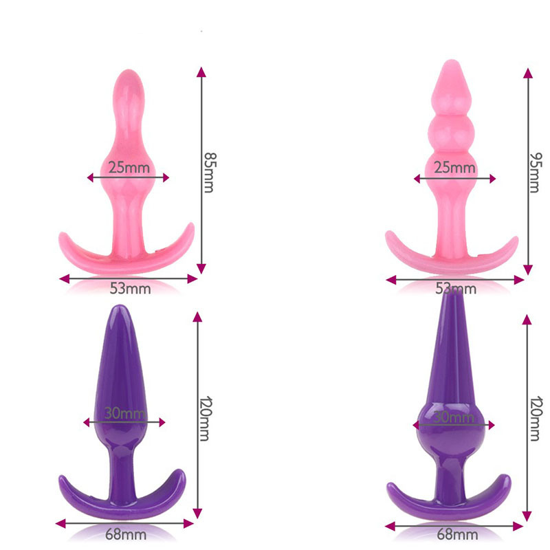 4 Variant Silicone Butt Plug Anal Beads Anal Plug Toys