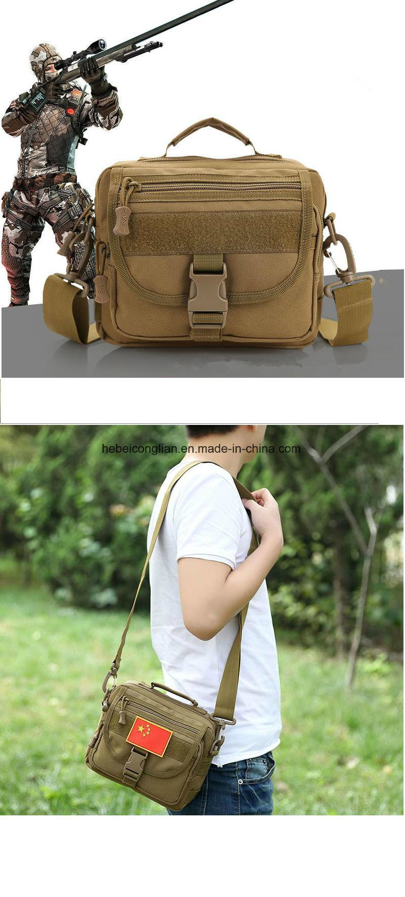 Manufacture Fashionable Funky Shoulder Custom Military Canvas Duffel Travel Bags