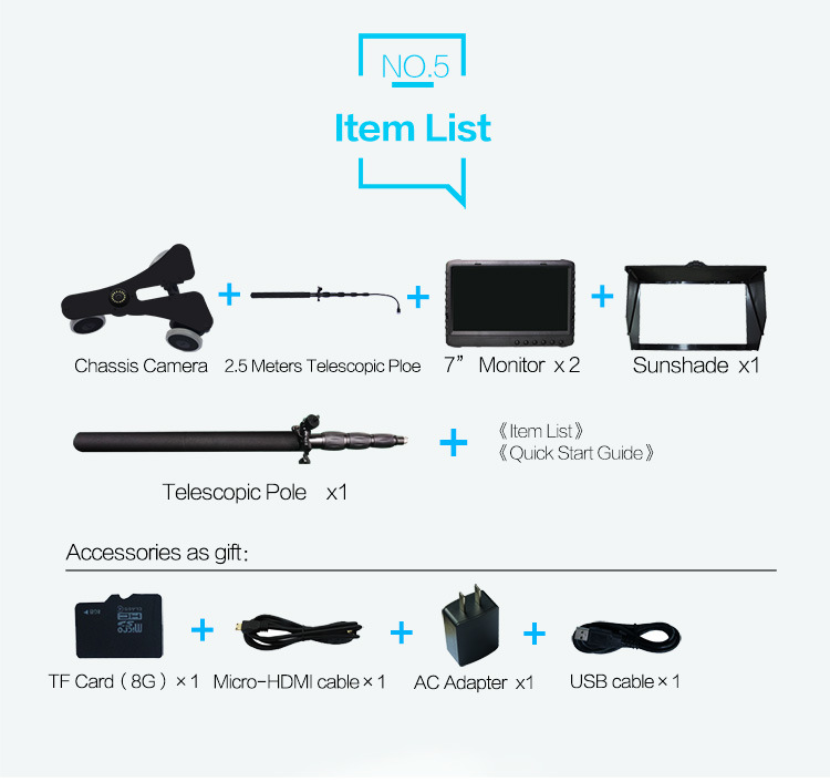 OEM! ! ! Flexible 5MP 16LED 18mm Digital Camera Telescopic Pole Inspection Camera, Handheld Video/ Under Vehicle Surveillance Camera System