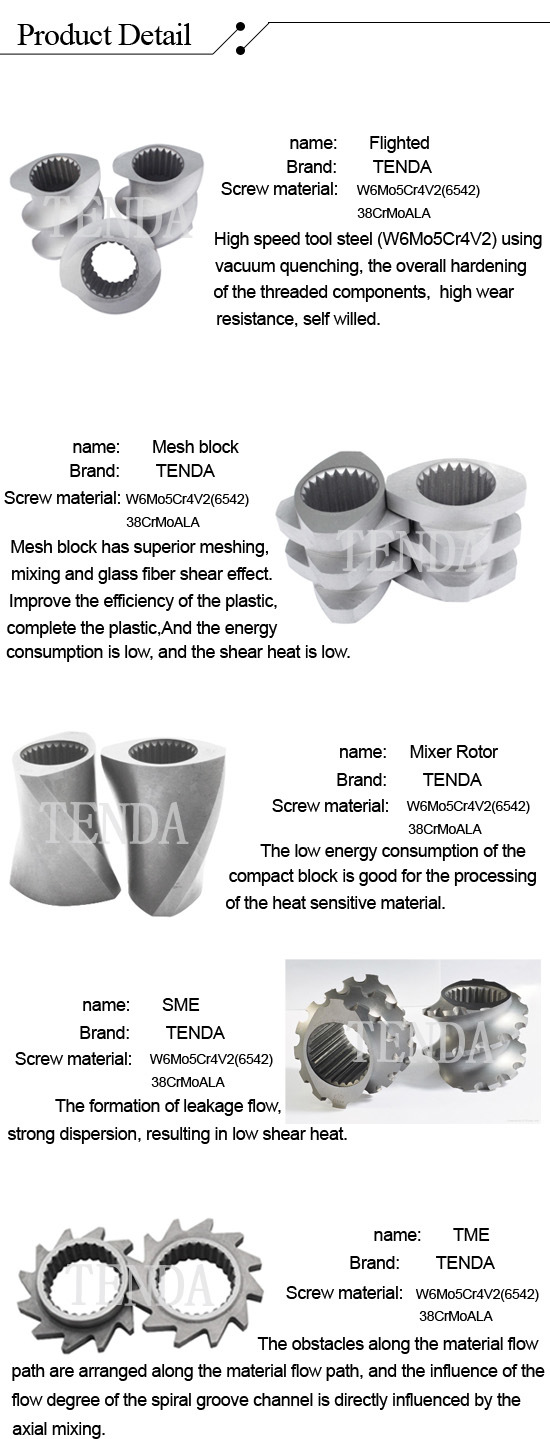 Tenda Screw and Barrel for Plastic Extruder Machine