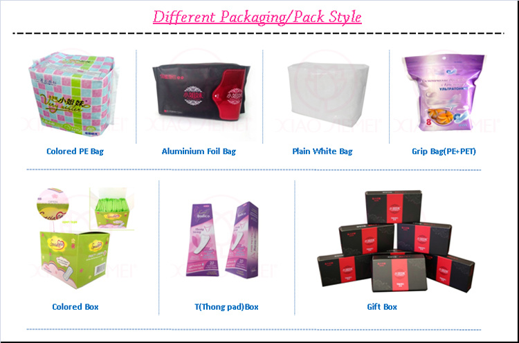 OEM Brand 260mm Lady External Use Regular Scented Sanitary Napkin with Skin Care Product