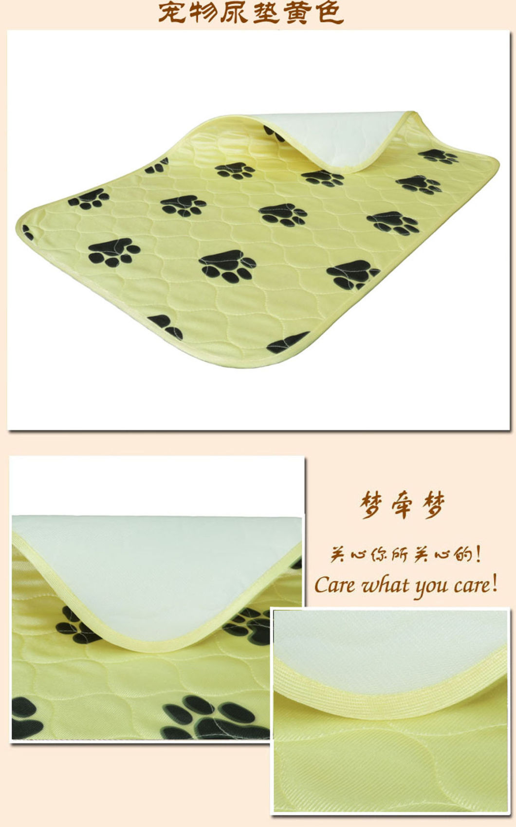 Paws Printing Waterproof Dog Diapers Washable Pet Pads