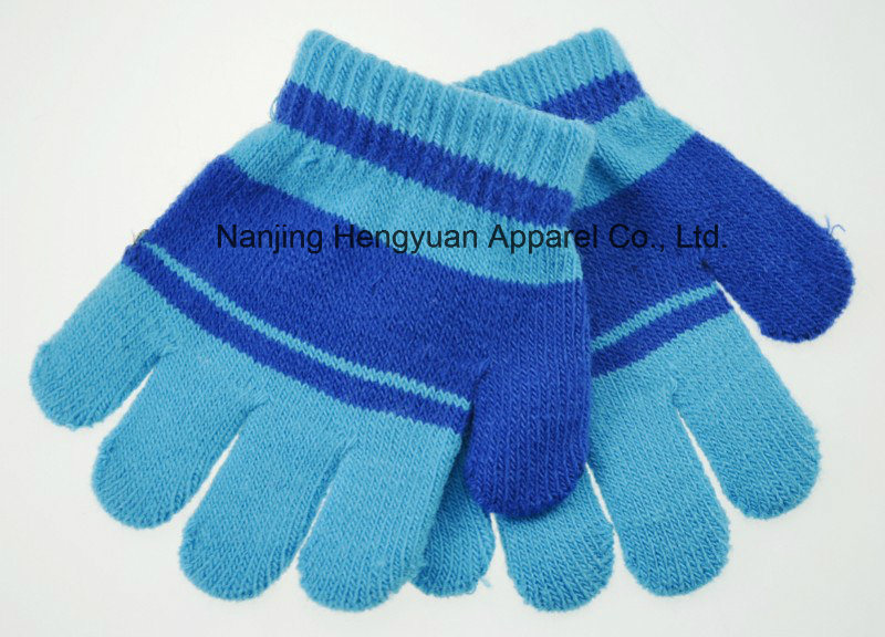 Contrast Colour Knitted Gloves for Babies (HY171030101)