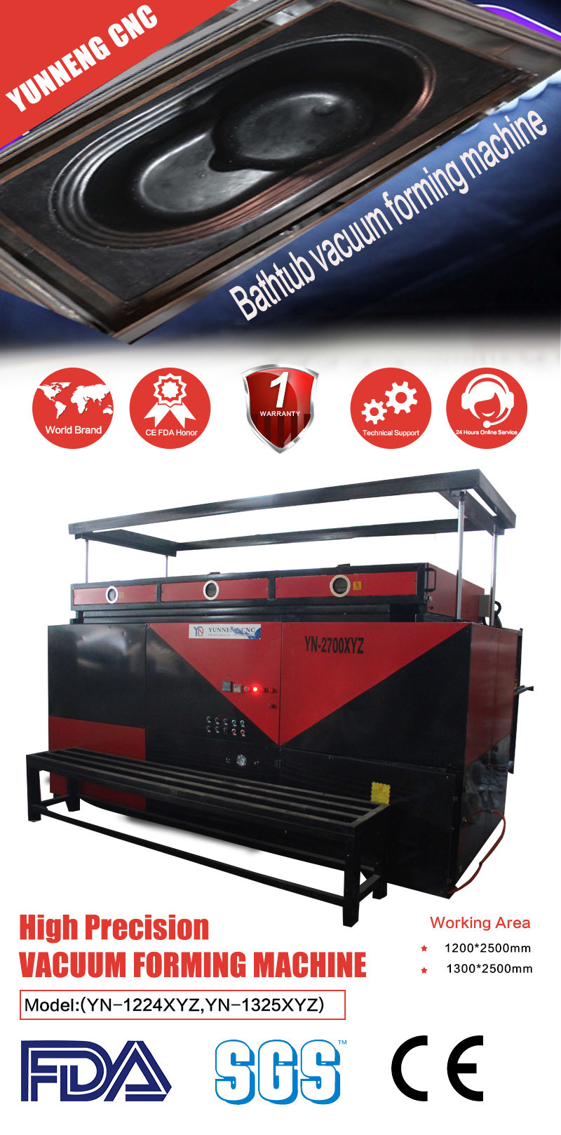 20 Kw Vacuum Forming Machine for LED Signages