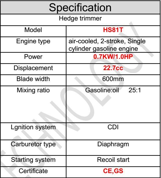 Grass Trimmer /Brushcutter for Garden Machinery Brush Cutter HS81t HS81r
